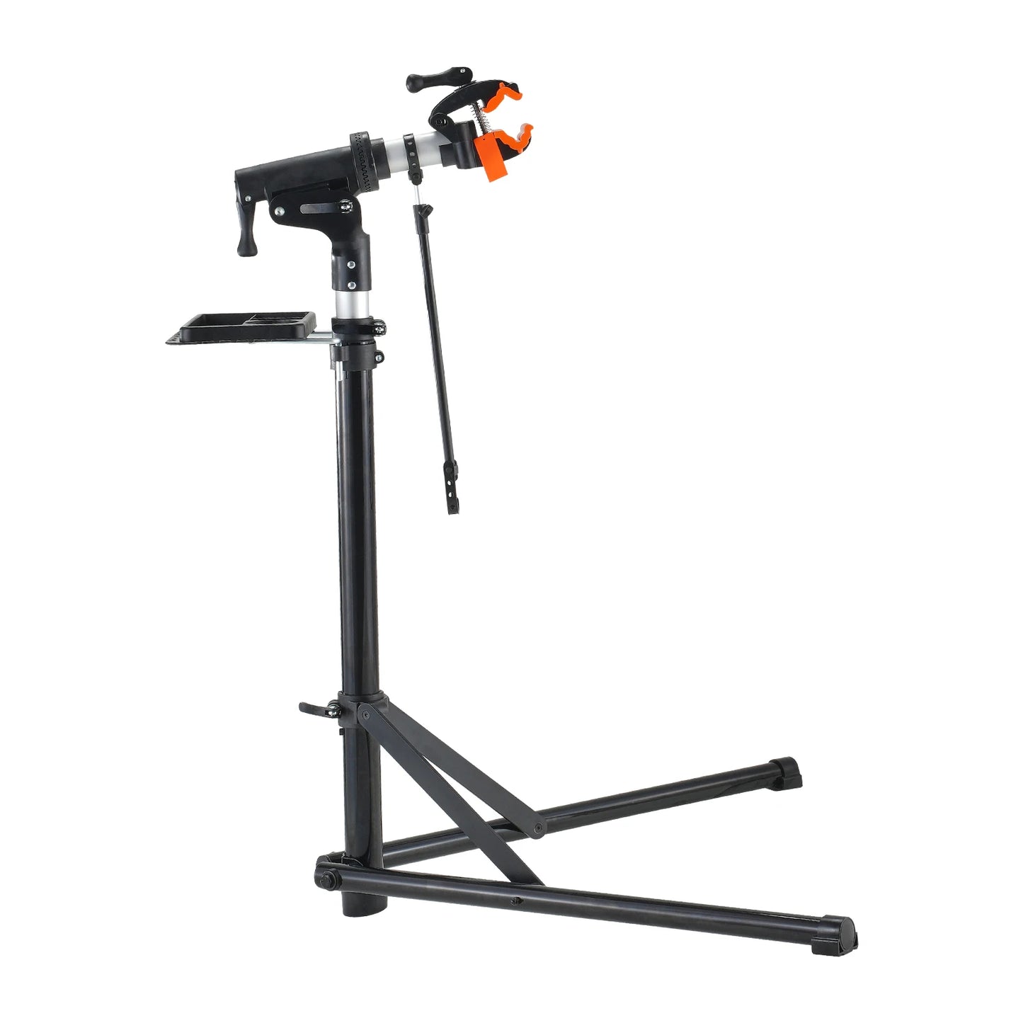 SucceBuy Bike Repair Stand Heavy-duty Aluminum Adjustable Height Magnetic Tool Tray Telescopic Arm Foldable for Home Shops