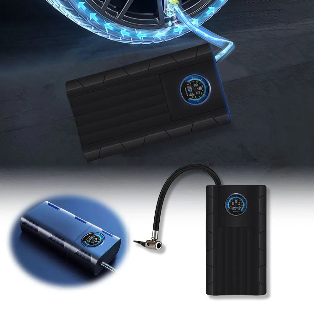 12V Electric Tire Inflator Quickly Inflate Cordless Tire Pump High Precision Portable Air Pump for Car Motorcycle Bicycle Tires