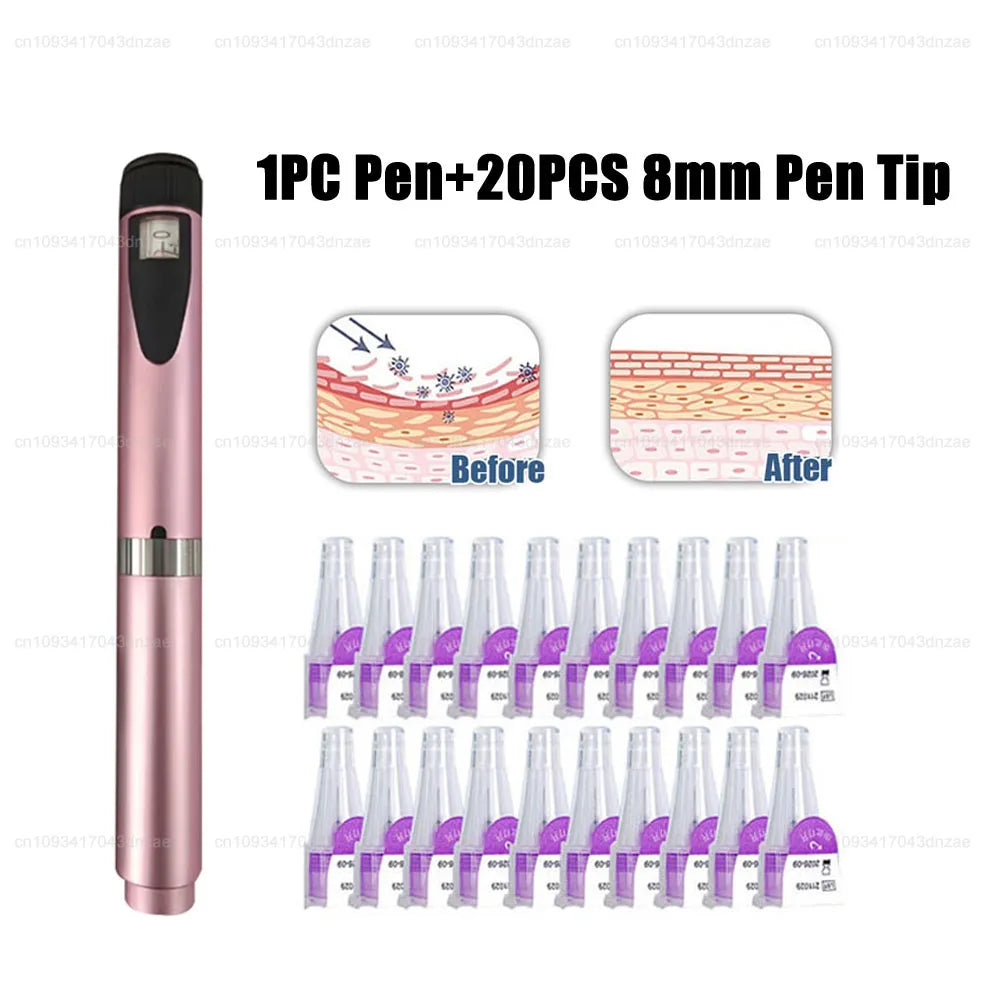 Adjustable Injection Pen Kit 3ml Sterile Empty Cartridges Cassette Bottle 4/6/8mm Disposable Pen Tip for Lilly Insulin Injection