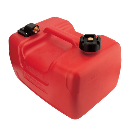 Portable 12L / 3.2 Gallon Marine Outboard Fuel Tank – Durable Boat Gas Tank with Fuel Line Connector