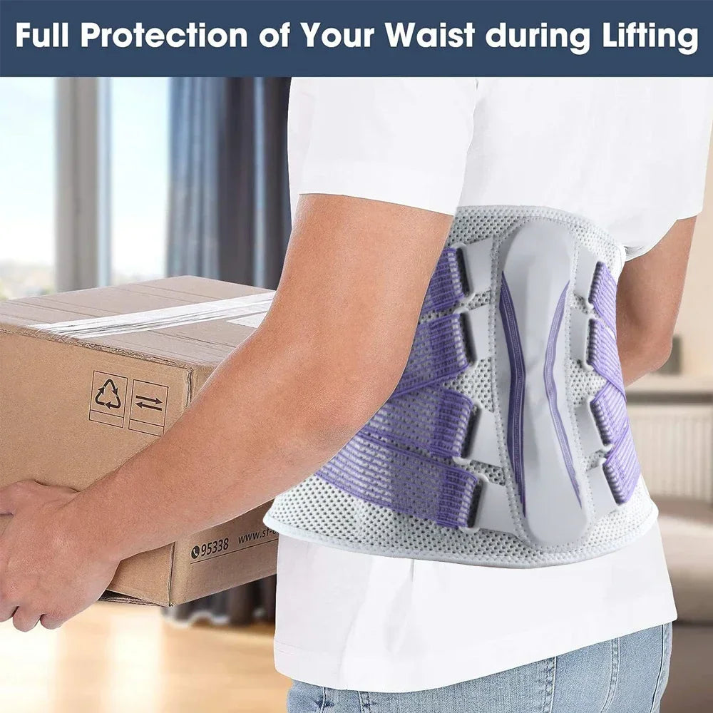 1PCS Lower Back Brace for Men & Women - Lumbar Support Belt for Sciatica, Heavy Lifting, and Pain Relief