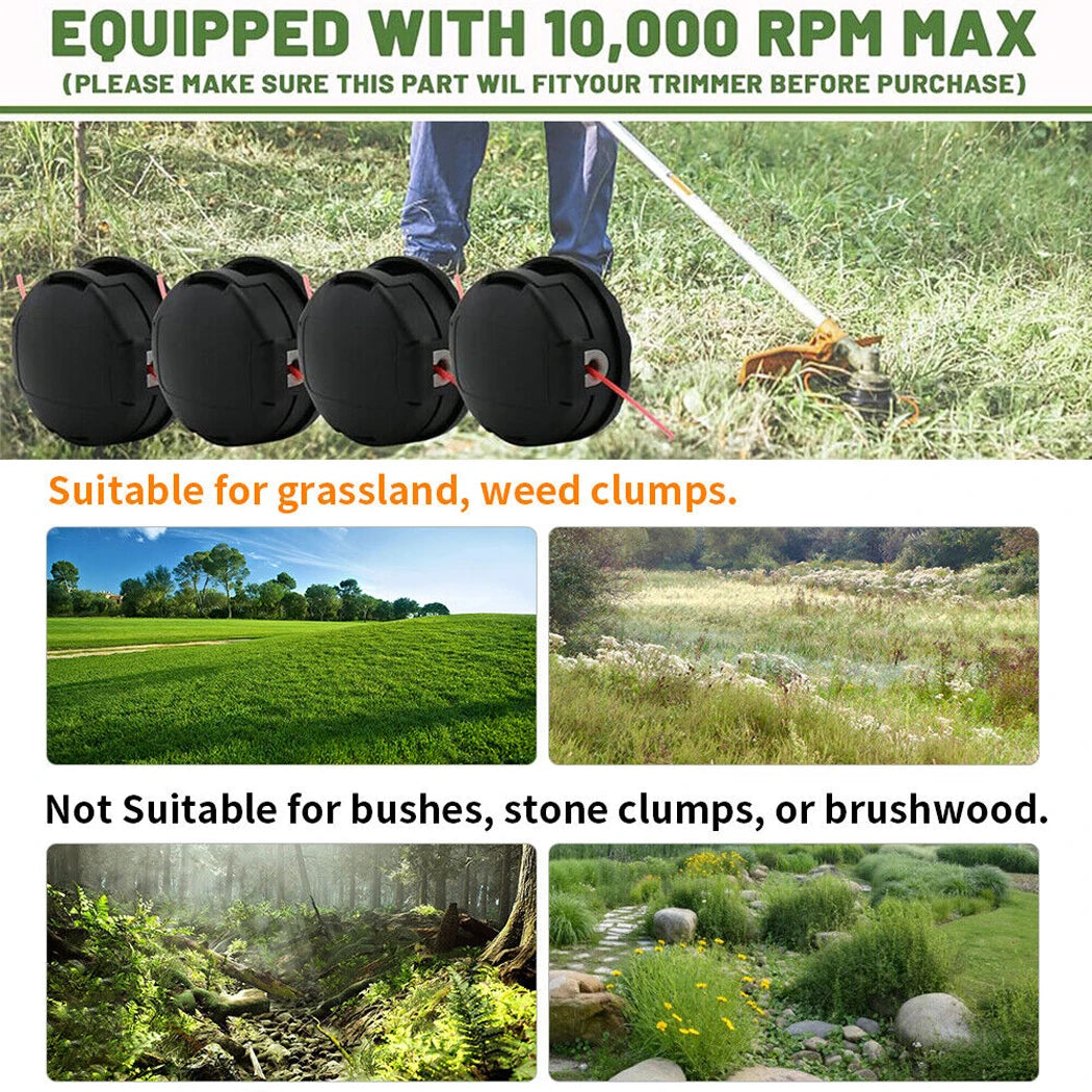 PORIYA Universal Speed Feed Bump Head Straight & Bent Shaft Brush Cutter Trimmer Head