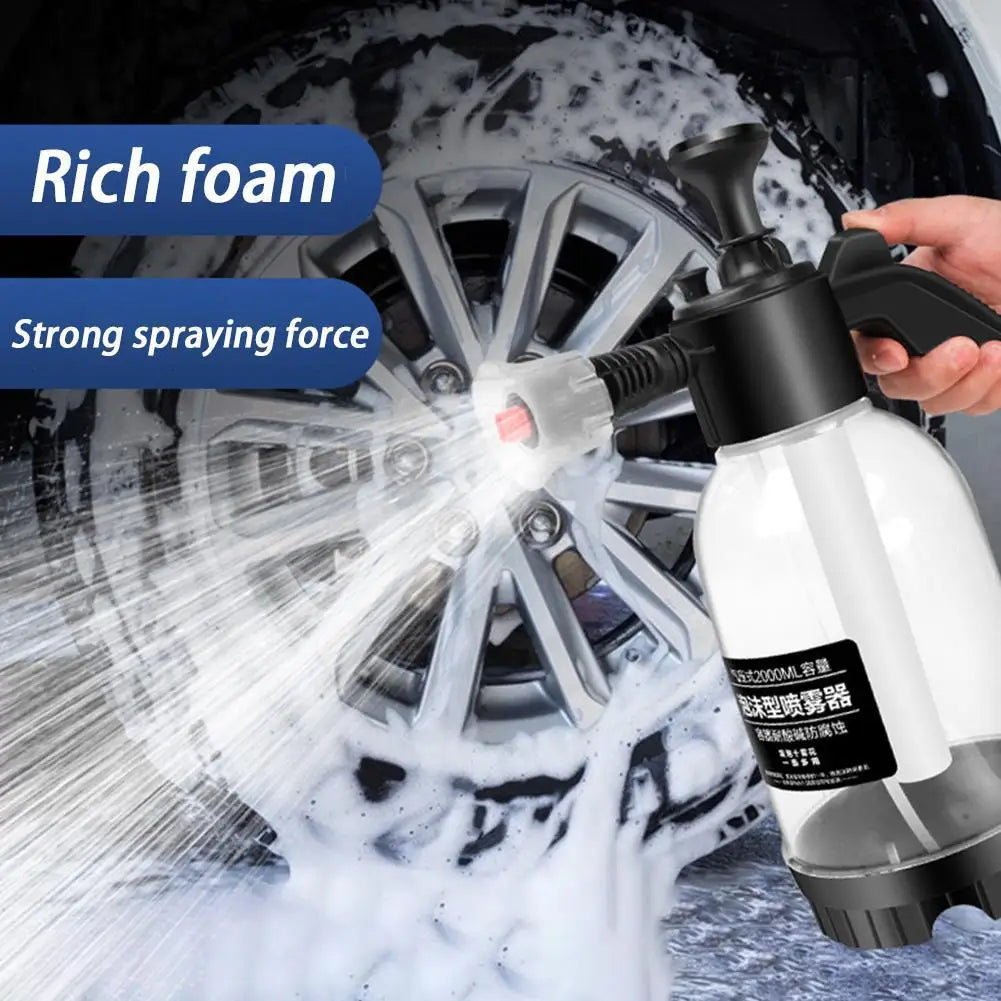 2L Handheld Foam Sprayer for Car High Pressure Hand Pump  With Pressure Relief Valve Car Wash Spray Bottle Window Cleaning Tools
