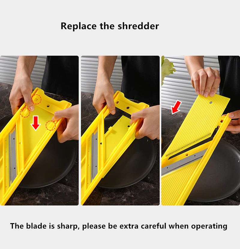 Vegetable Slicer and Vegetable Julienne with Hand Protector Handheld Vegetable Chopper for Speedy Slicing of Fruit and Vegetable
