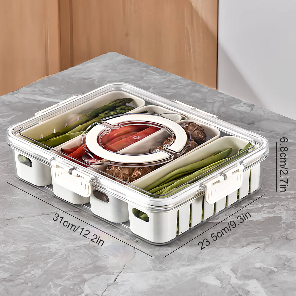 2/4pcs Fridge Organiser Refrigerator Storage Box Food Container Kitchen Drawer Free