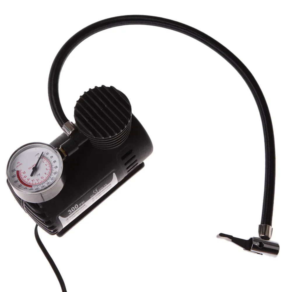 12V Portable Air Compressor with Pressure Gauge Smart Tire Pump Car Electric Tire Inflator for Car Motorcycle Bicycle