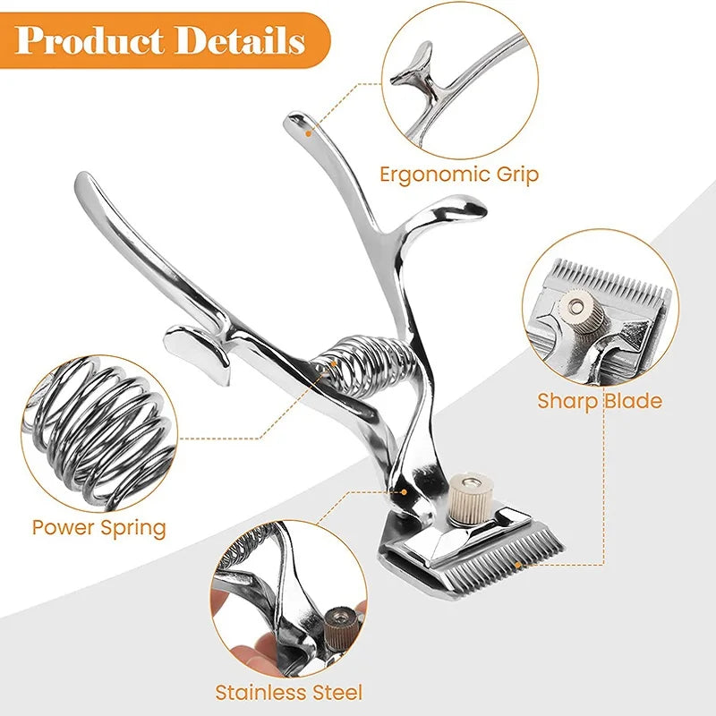 Portable Handheld Manual Hair Clippers Hair Trimmer Cutter Stainless Steel Barber Hair Scissor Styling Tool For Men Hair Care