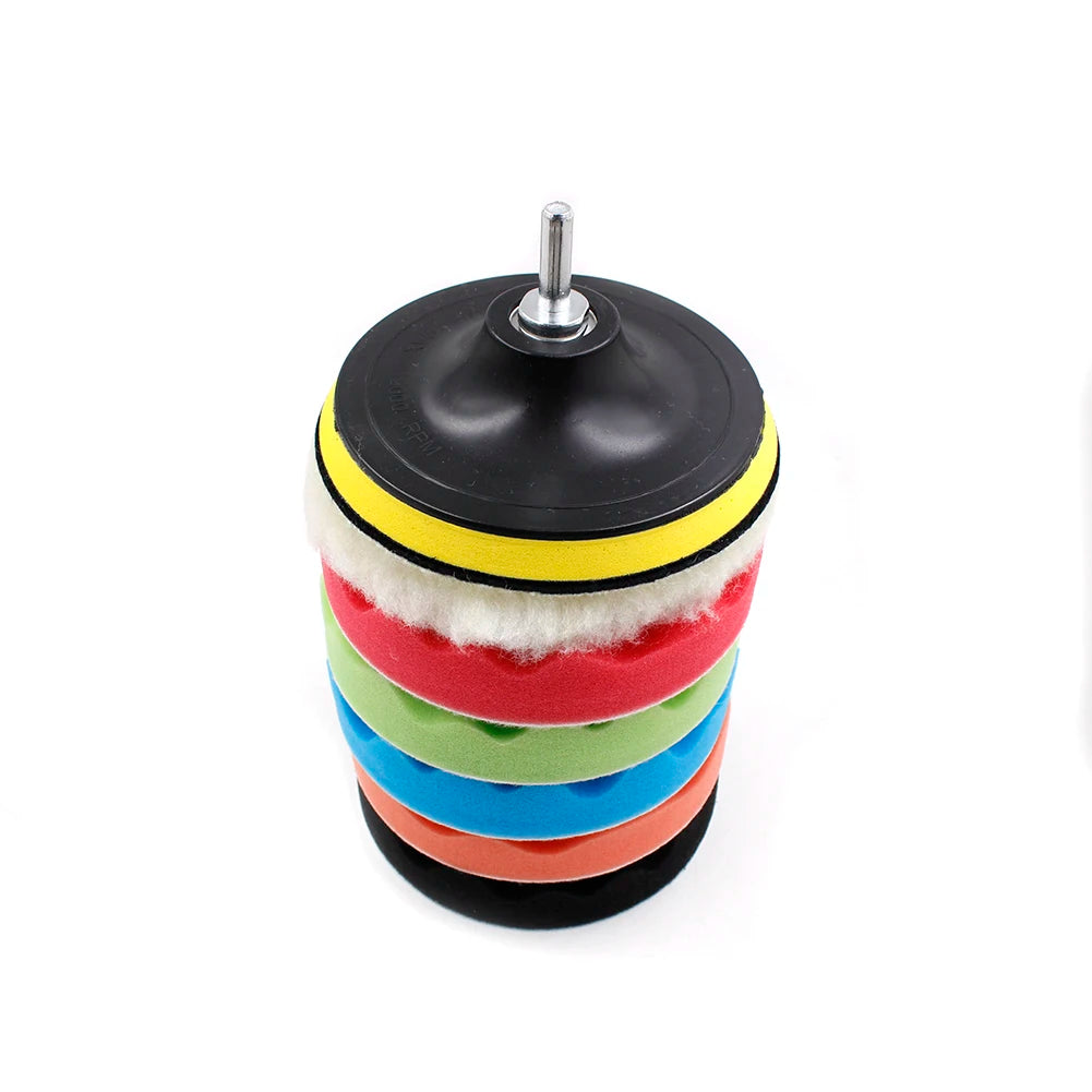 3/5/6/7 Inch Car Polishing Kit Polish Pad Car Polish Buffing Pad Abrasive Disc Sponge Foam Pads Polisher For Headlight Refurbish