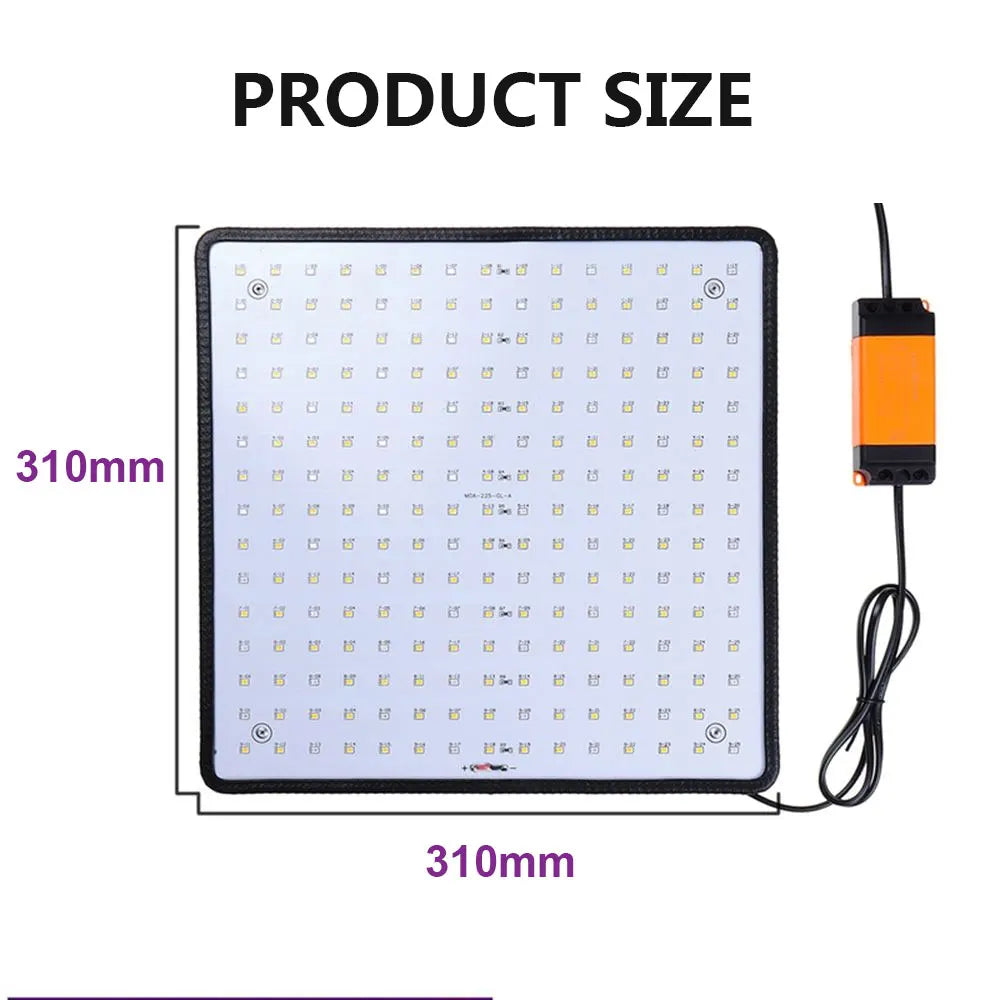 225 LED Grow Light Hydroponic Full Spectrum Indoor Veg Flower Plant Lamp AU