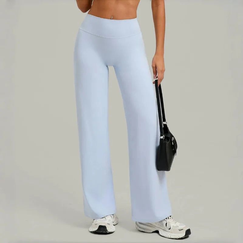 Women's Pilates Yoga Pants Sports Fitness Flared Peach Hip-lifting Leggings Outdoor Workout Training Running Casual Trousers