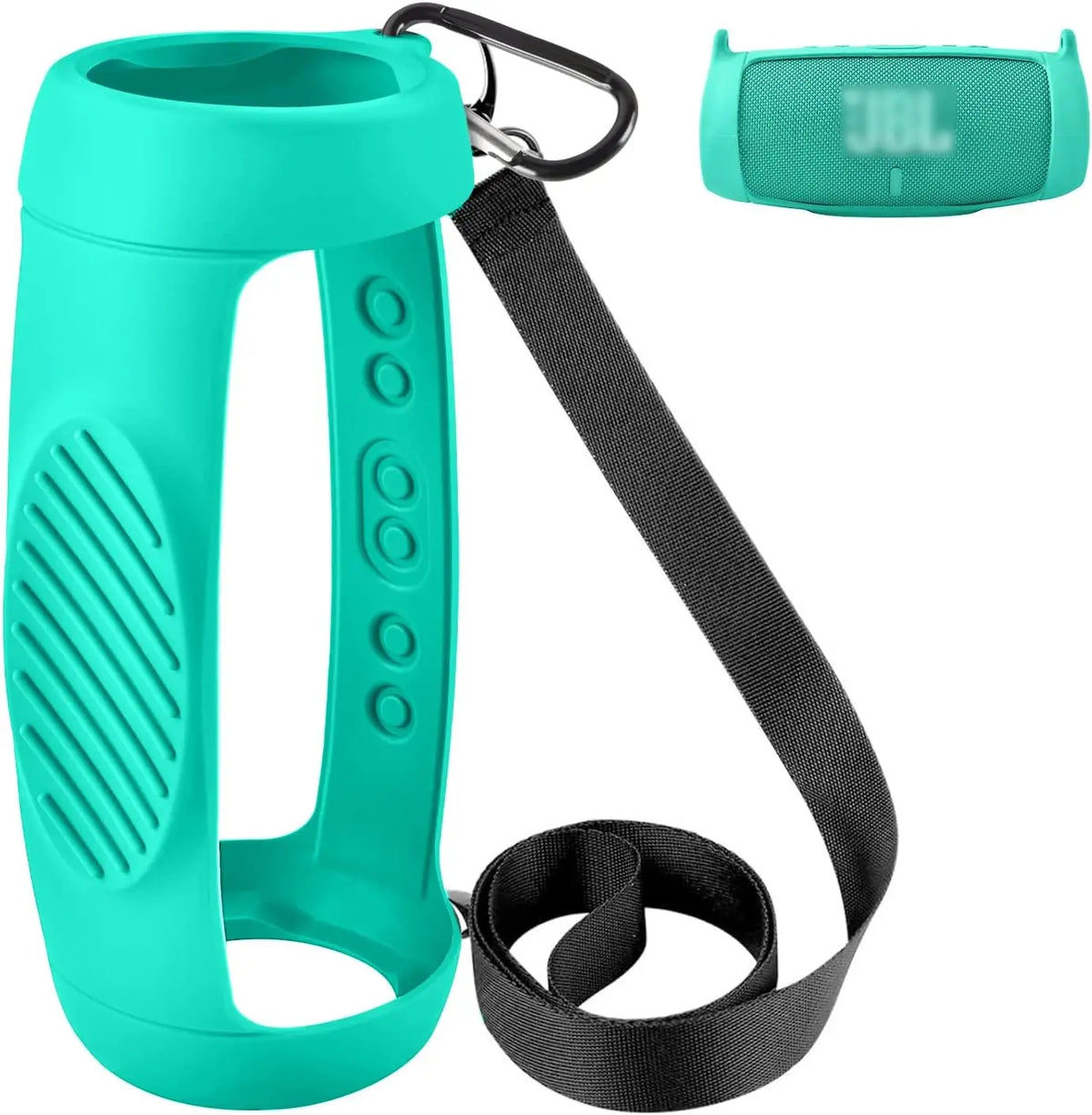 Silicone Case Cover for JBL Charge 5 Waterproof Portable Bluetooth Speaker, Travel Carrying Protective Gel Soft Skin，water proof