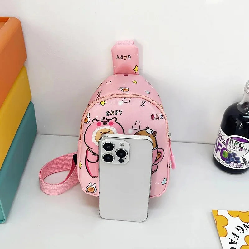 Cute Capybara Mini Shoulder Bag Cartoon Chest Bag Home Decor Messenger Coin Purse Kids Storage Bag Gift 크로스백 Free Shipping