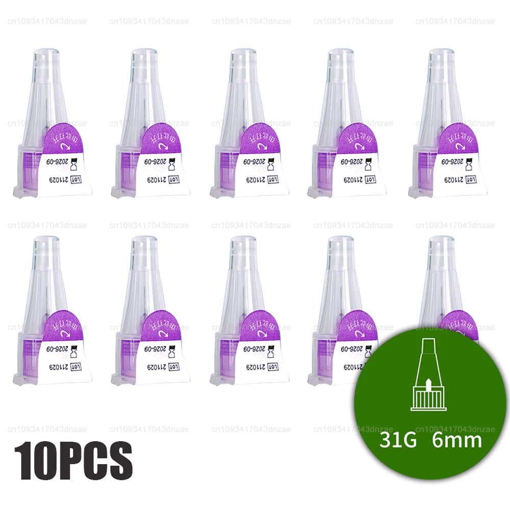 10/30/50/100Pcs Sterile Insulin Cartridges For Lilly Insulin Injection Pen Individual Packaging Medical Insulin Pen Tip 31G 6mm