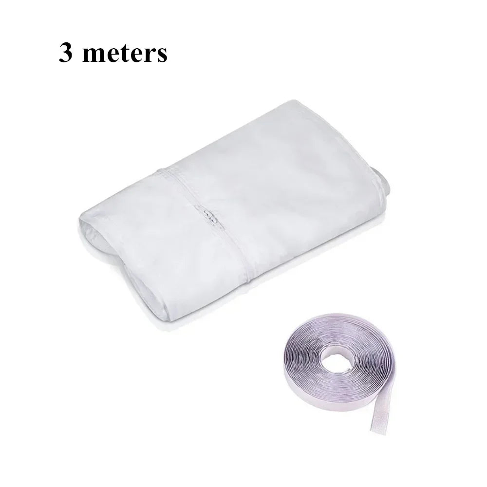 AirLock Window Seal for Portable Air Conditioner,3m 4m Flexible Cloth Sealing Plate Window Seal with With Zip and Adhesive Fast