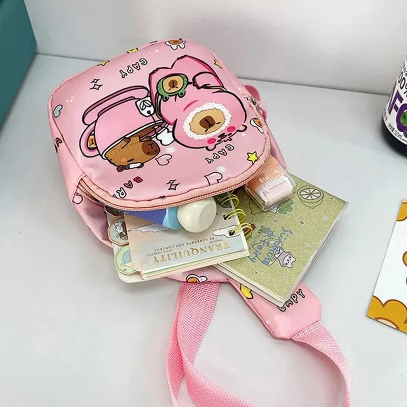 Cute Capybara Mini Shoulder Bag Cartoon Chest Bag Home Decor Messenger Coin Purse Kids Storage Bag Gift 크로스백 Free Shipping