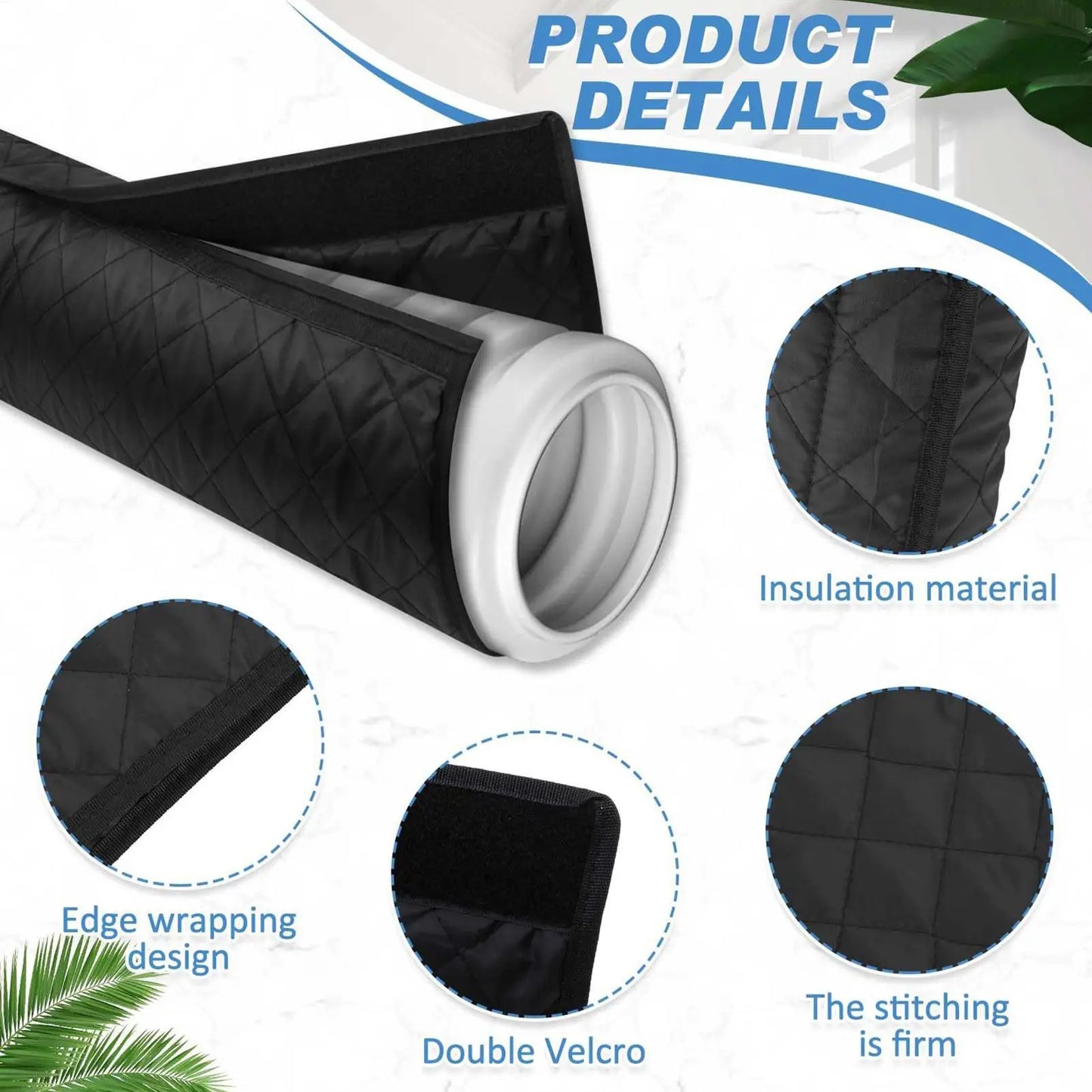 Portable Air Conditioner Hose Cover Wrap Fits Portable AC Hose Insulation Sleeve for 5inch 5.9inch Diameter Exhaust Hose