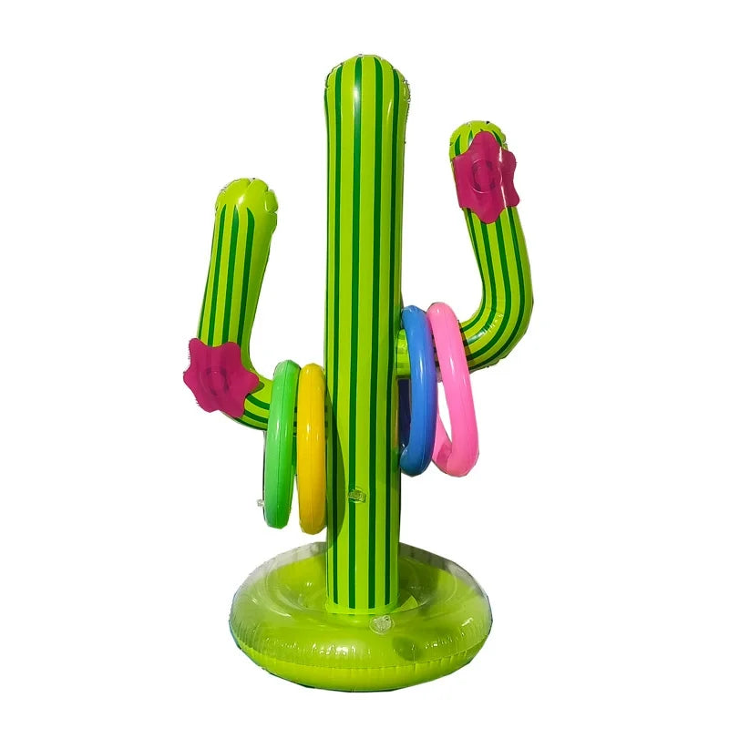 1 set of inflatable cactus, summer pool and beach interactive toys, this is an inflatable toy for outdoor pool parties and water