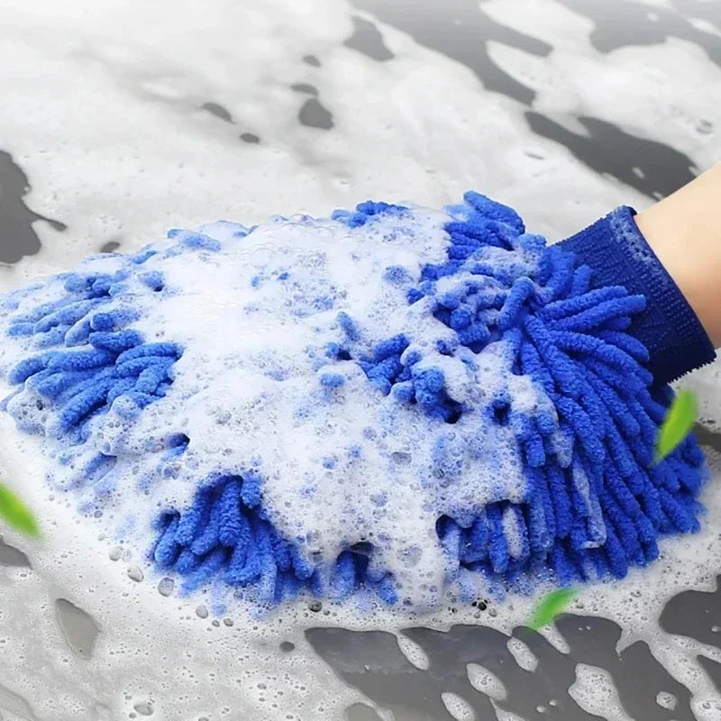 Universal Auto Chenille Coral Fleece Gloves Car Wash Gloves Washing Wiper Car Cleaning Towel Auto Dust Washer Mitt Cleaning Tool
