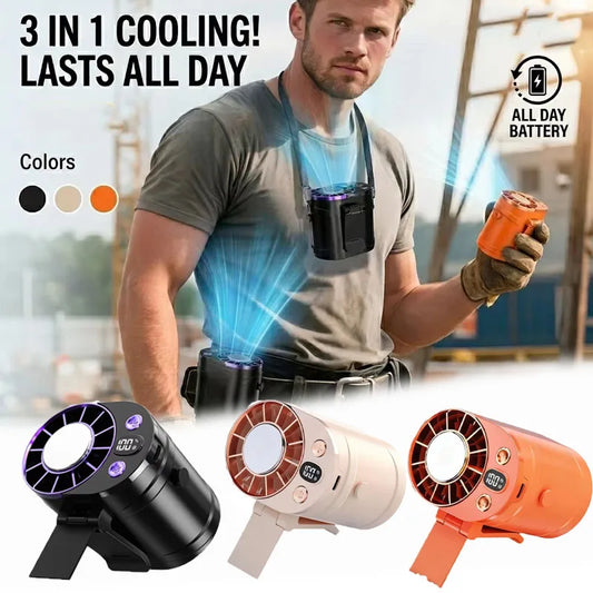 Waist Fan Portable Air Conditioner Personal Cooling Clip on Fan for Outdoor Sports Travel Office Workers Summer Gift