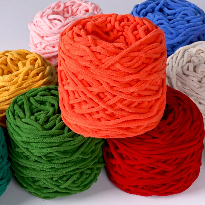 1Pc 50g Thin Velvet yarn for Crocheting Chenille yarn hand knitting Crochet amigrumi slipper line knit sweater blanket thread
