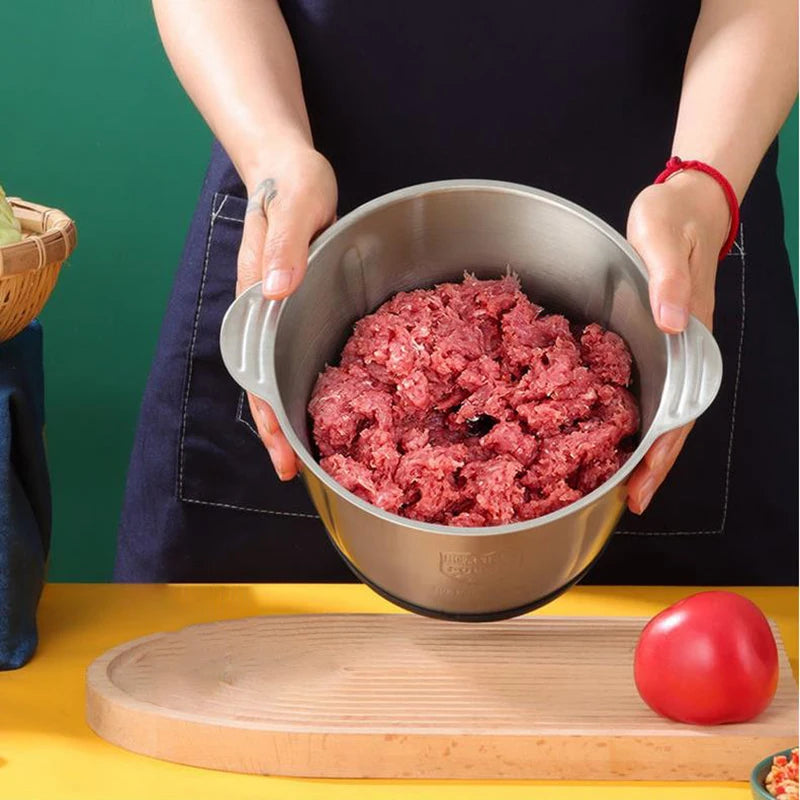2L Electric Meat Grinder Stainless Steel Food Processor Multifunctional Vegetable Chopper Kitchen Blender Cutter
