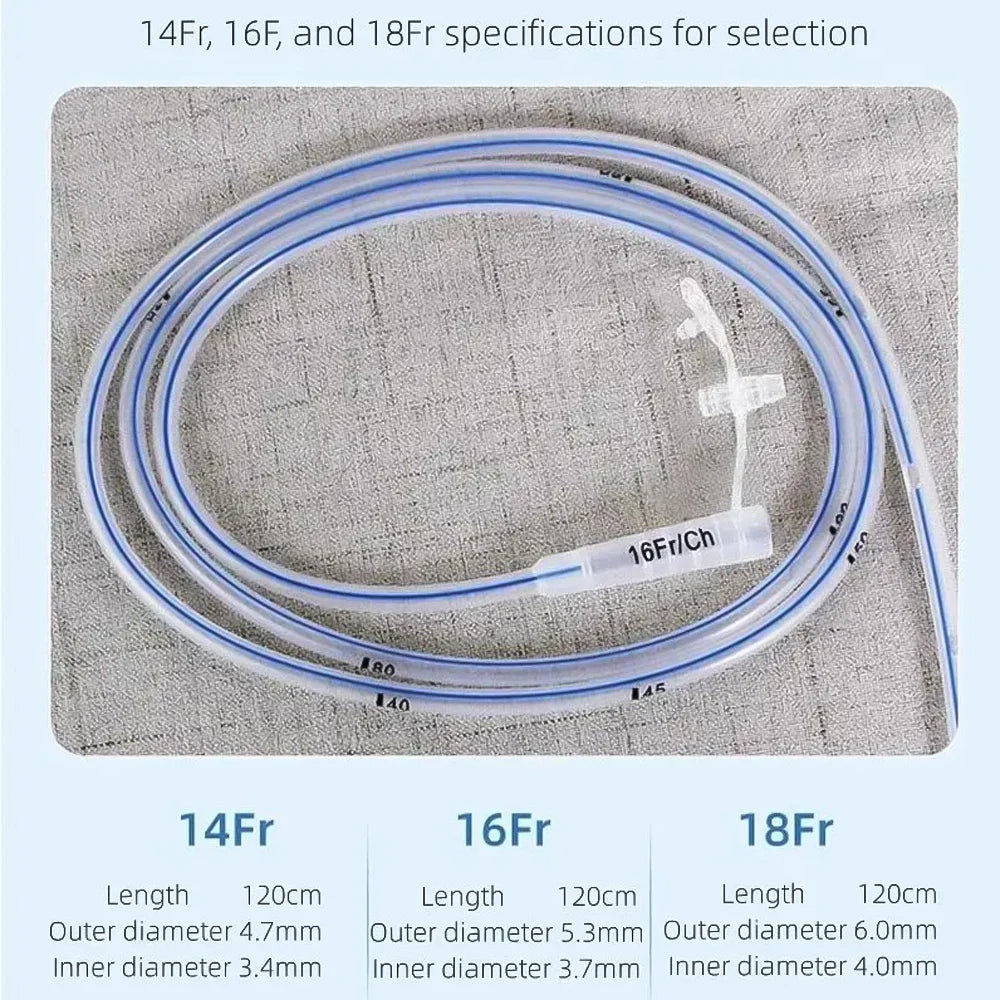1/10Pcs 120cm Medical Disposable Nasogastric tube High Quality Silicone Stomach Gastric Tube Nasal Feeding Supplies