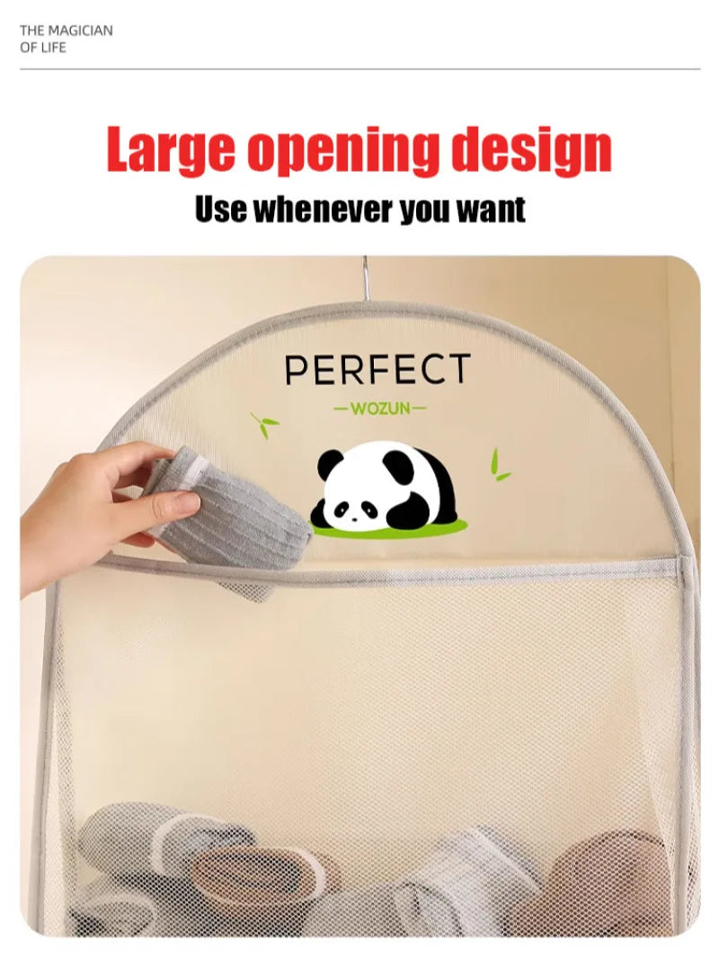Multifunctional Cloth Hanging Net Pocket Portable Multi-layer Storage Bag Clothesable Organizer Bag Lingerie Storage Hanging Bag