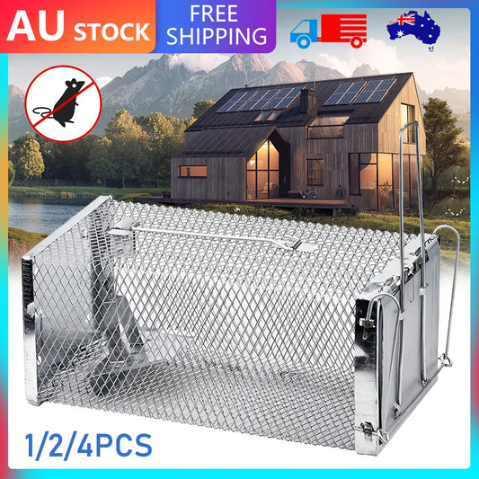 1-4pcs Humane Rat Trap Cage Live Animal Catch Pest Rodent Mouse Bait Control Box