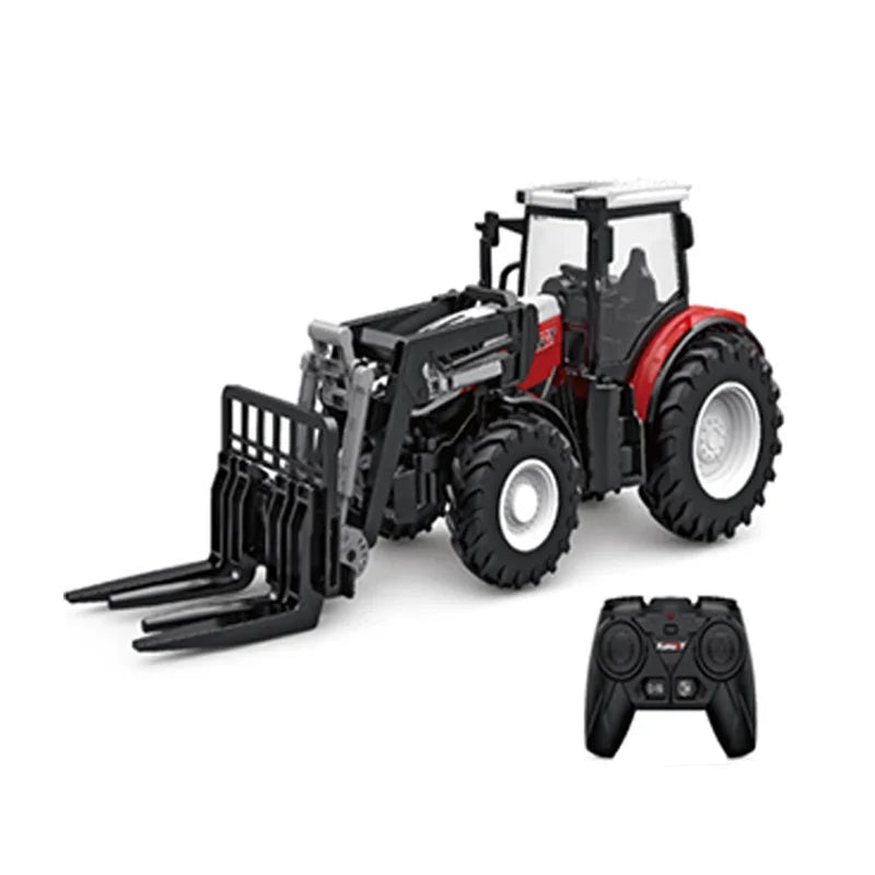 RC Car Tractors Trailer 2.4G Radio Controlled Farm Cars Farming Simulator Truck Miniature Farmer Animal Model Toys Children Boys