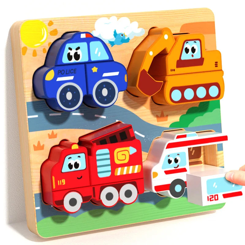 Wooden Puzzle Montessori Toys for Baby 1 2 3 Years Old Kids Alphabet Number Shape Matching Games Children Early Educational Toys