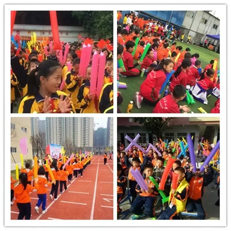 24 Colorful Inflatable Rods Stadium Noise Maker Refueling Rods Demonstration Balloon Inflatable Party Sports Refueling
