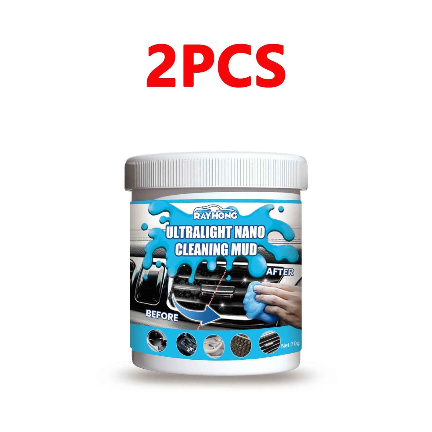 Super Car Cleaning Gel Multiuse Reusable Dirt Cleaner Gel Keyboard Laptop Auto Interior Dust Dirt Remover Gel Cleaning Tools 70g
