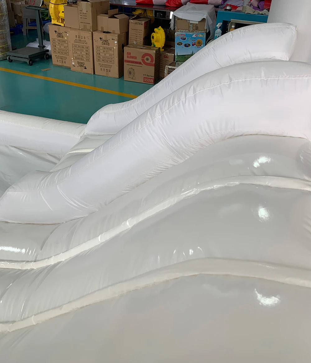 Inflatable Jumping Castle 5.6*3.3*3M White Bounce House For Kids Bouncy House Withe For Children Outdoor Toys With Blower Slide