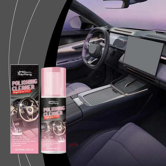 Car Interior Polishing Agent Versatile Interior Cleaning Stubborn Dirt Stain Grease Dust Polish Leather High Gloss Polish Agent