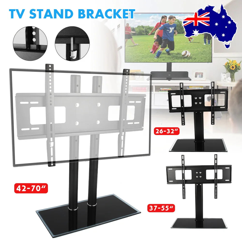 TV Stand Bracket Table Top Desk Mount LED LCD 22 32 42 50 55 65 70'' Universal