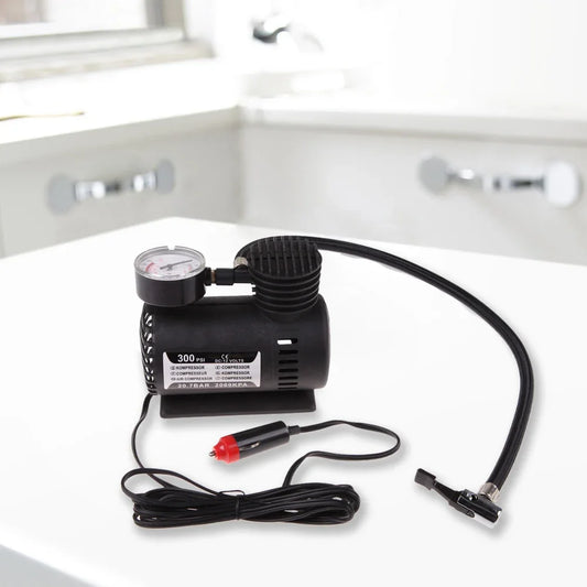 12V Portable Air Compressor with Pressure Gauge Smart Tire Pump Car Electric Tire Inflator for Car Motorcycle Bicycle