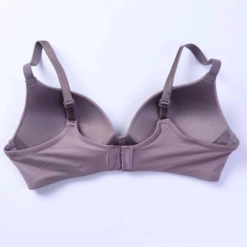 Ice Silk Bra For Women Comfort Wireless Gather Sexy Underwear For Women Push Up Simple Lingerie Seamless Brassiere Bralettle