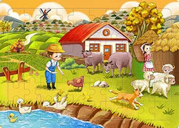 New Sale 60Pcs Cartoon Wooden Puzzle Children Animal Vehicle Jigsaw Toy 2-6 Year Baby Early Educational Toys for Kids Game