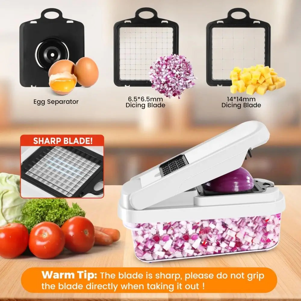 High Quality 18 in 1 Vegetable Chopper Multifunction Kitchen Items Food Cutter Cooking Gadgets Dicer Kitchen