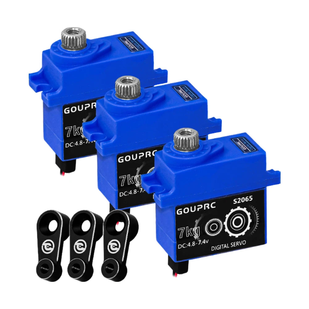 7KG Waterproof RC Digital Micro Servo with Servo Horn Metal Gear Servo Digital Servo for 1/10 RC Crawler Car SCX10 III TRX4 TRX6