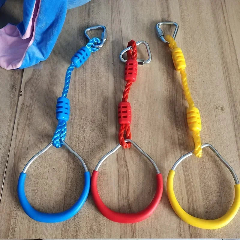 3-piece Set of Children's Outdoor Rings Gymnastics Rings Swing Rings Adjustable Rings Outdoor Rings Children's Fitness Toys