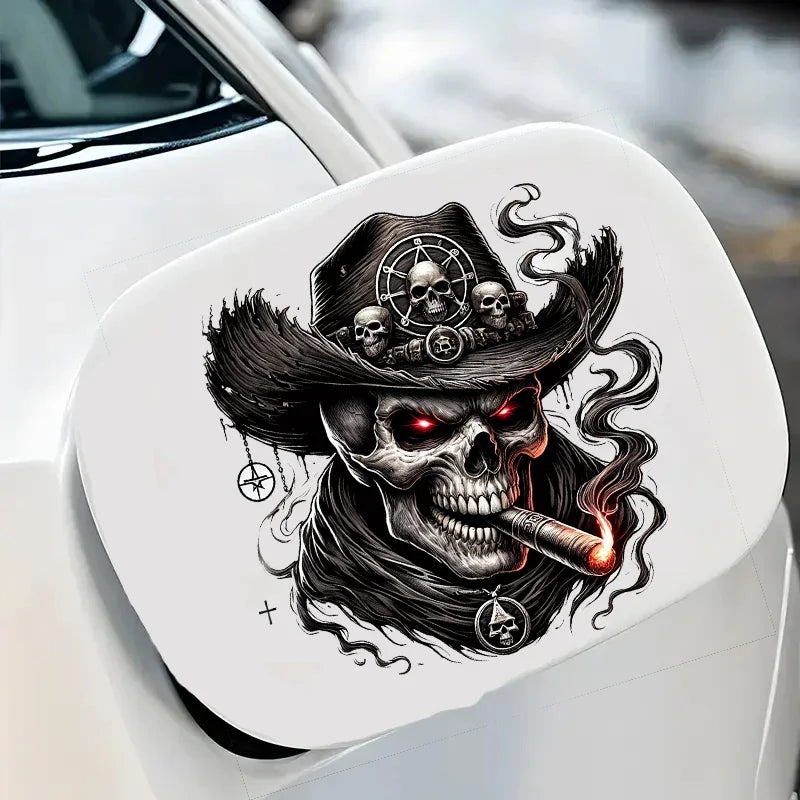 Western Cowboy Skull Car Stickers Halloween decorations Decals For Car Bumper Windows Motorcycle Laptop Walls Car Accessories