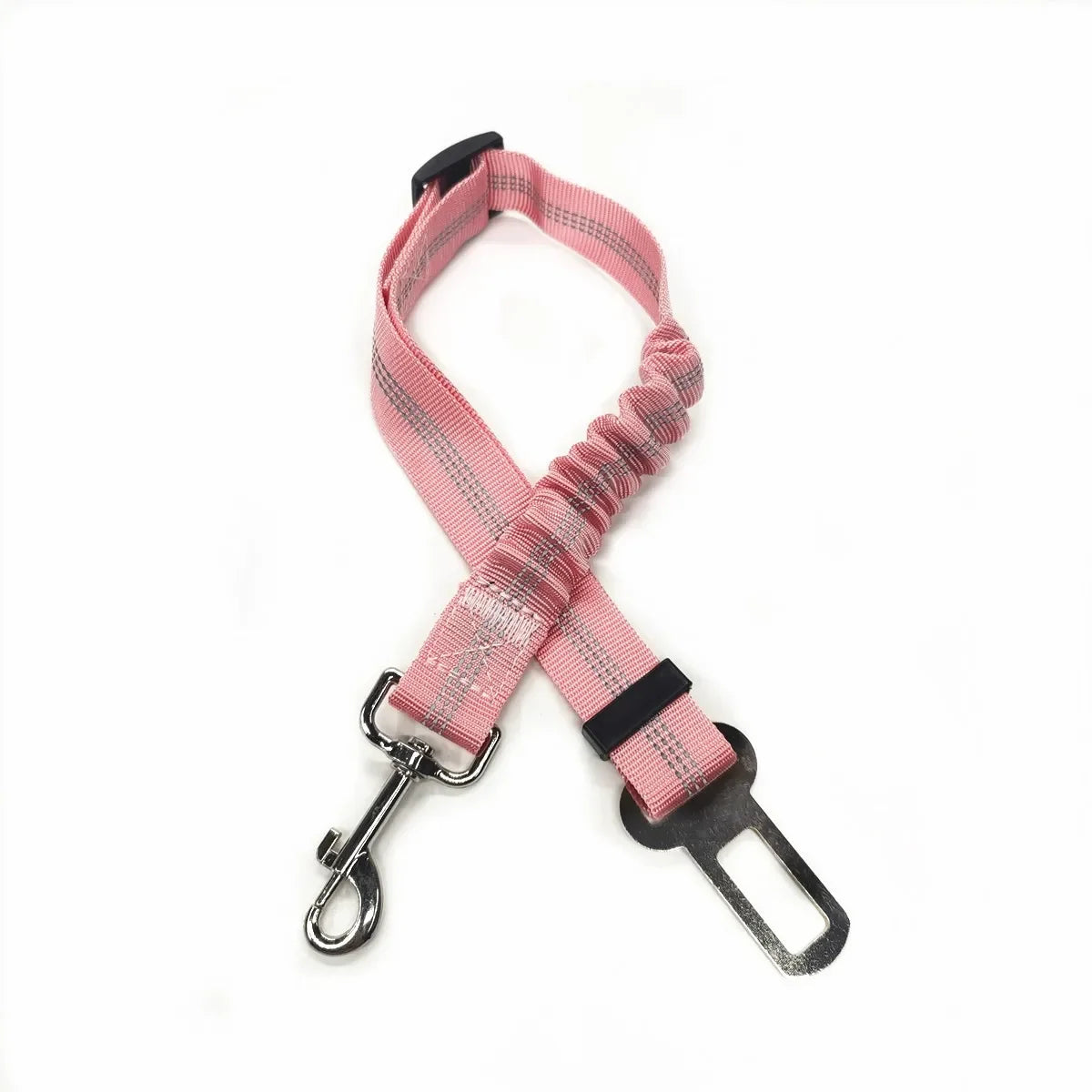Dog Leash Harness Dogs Dog Accessories Supplies Pet Dog Car Seat Belt Retractable Buffer Elastic Reflective Safety Traction Rope