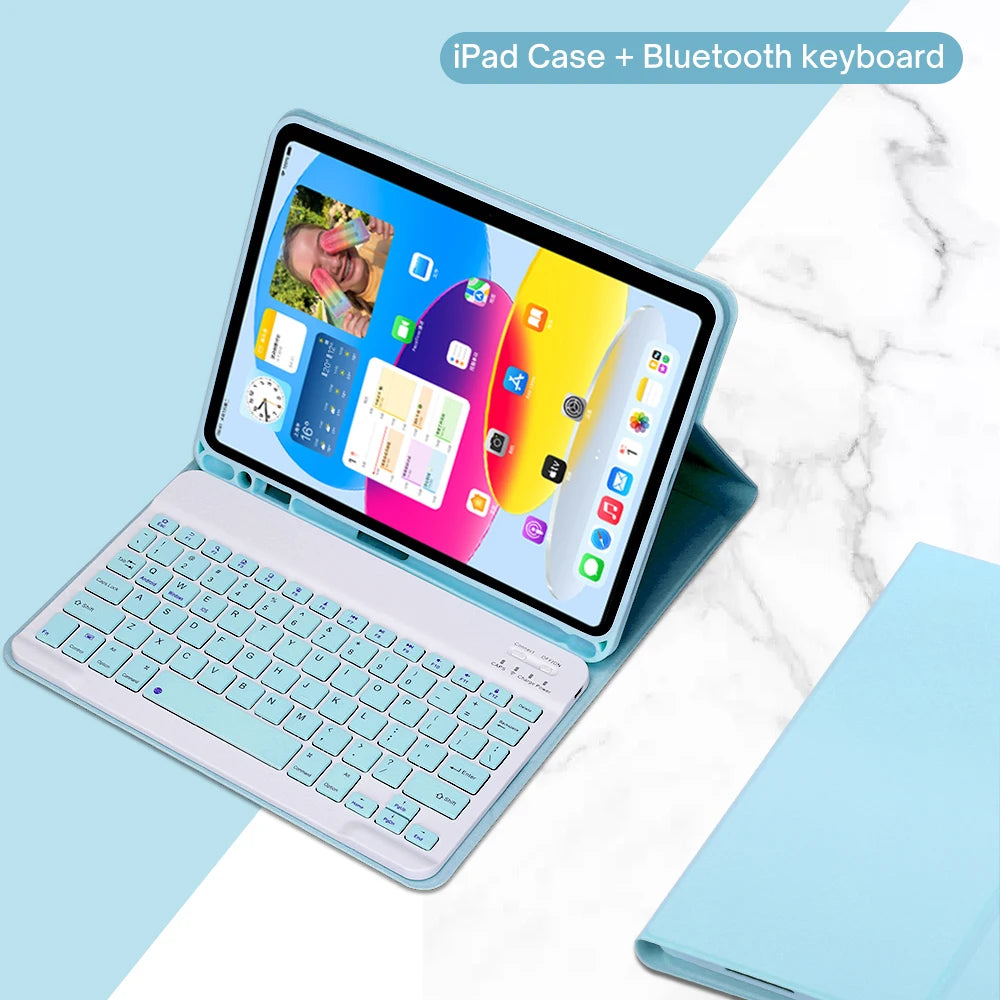 Keyboard Case for iPad 11th Gen (A16) 11 lnch 2025,Detachable Keyboard for iPad 10th Gen 10.9 lnch 2022 with Pencil Holder