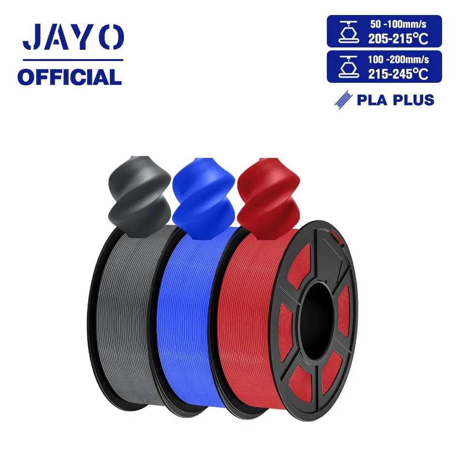 JAYO PLA+ 3D Filament PLA Plus 3D Printer Filament Neatly Wound PLA 1.75mm For FDM 3D Printers High Toughness Materials