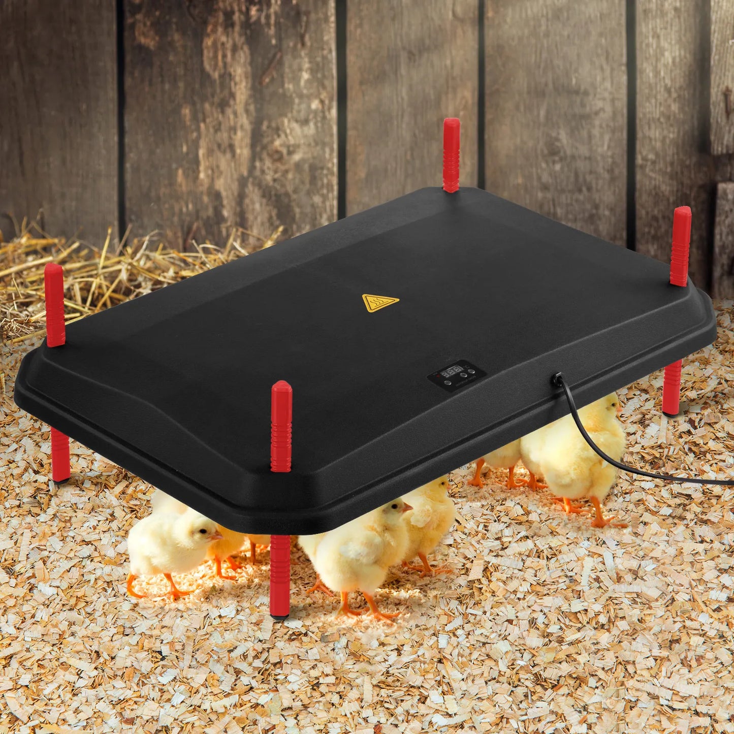 Pet Scene Chick Brooder Heating Plate Chicken Coop Heater Chook Brooding Poultry Warmer Adjustable for 40 to 50 Chicks 45x60cm
