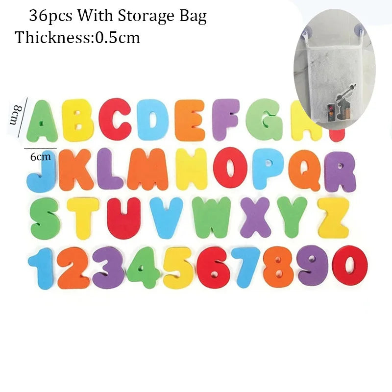Children Bath Toys Foam Fun Floating Toy Letters Numbers Baby Early Educational Toy Bathroom Bathtub Game for Kids Gifts TMZ