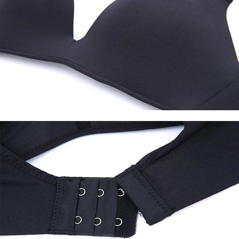 Ice Silk Bra For Women Comfort Wireless Gather Sexy Underwear For Women Push Up Simple Lingerie Seamless Brassiere Bralettle