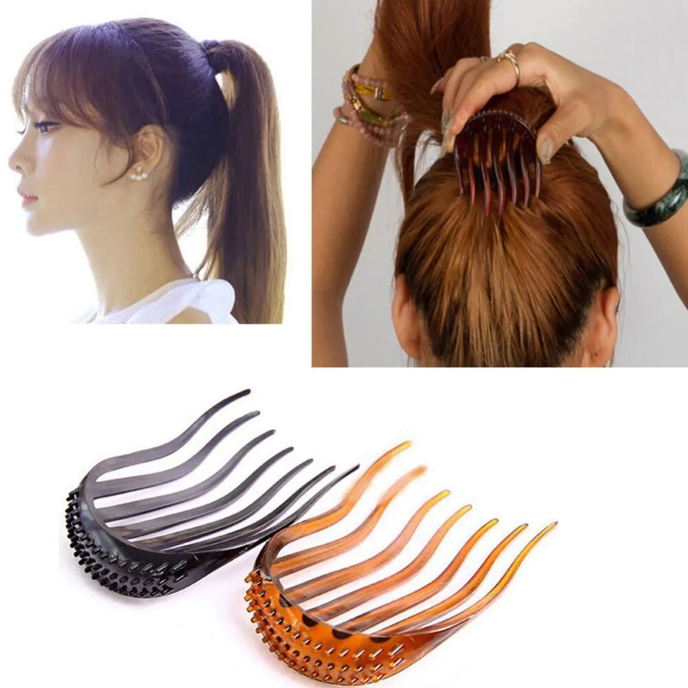 Fluffy Plastic Stick Bun Maker Women Hair Styling Clip Ponytail Holder Hairpins Hair Styling Accessories Braid Tool 2025 Fashion