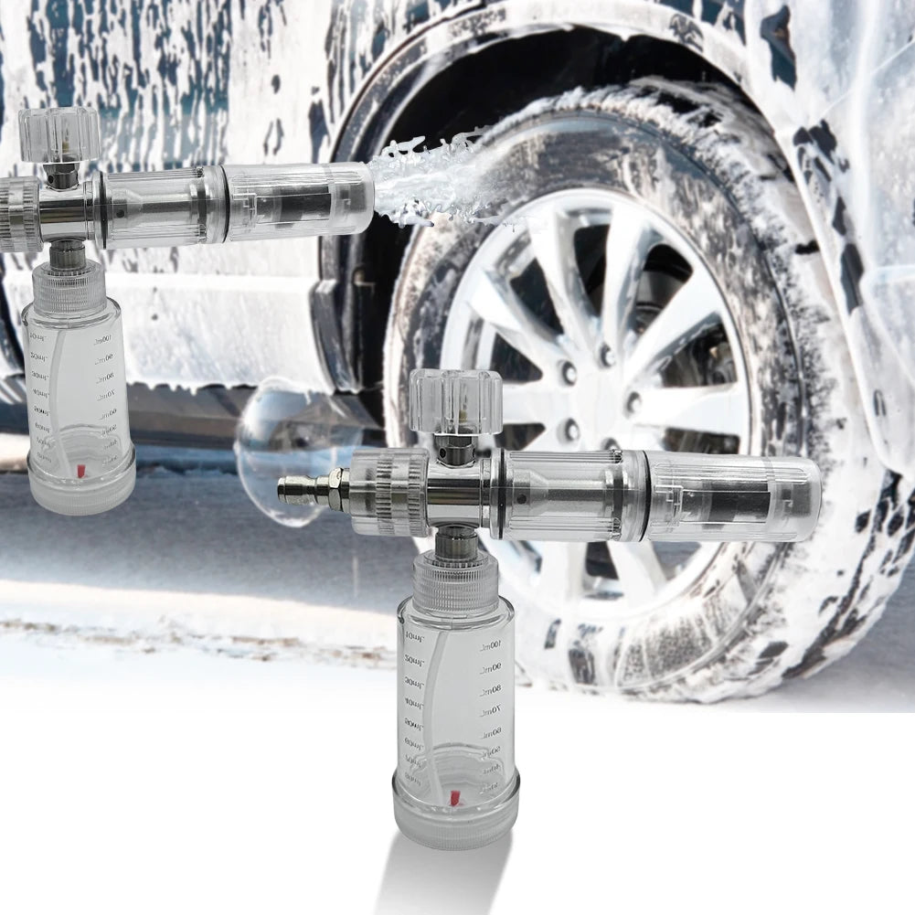 100ml Pressure Washer Gun Adjustable Car Wash Foam Sprayer with 5 Nozzle Tips Liquid Foam Sprayer for Cleaning Cars SUVs